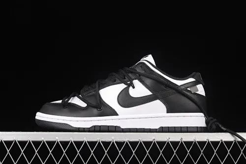 All categories Nk SB Dunk Series Nk SB Dunk Low Low-top sneakers Nk SB Dunk Low Lot "Black/White" Leather black and white panda laces Dunk series low-top casual sports sneakers CT0856-103